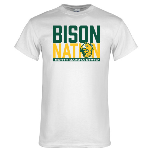 White T Shirt-Bison Nation