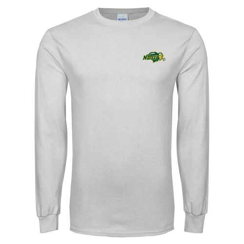 White Long Sleeve T Shirt-Primary Mark