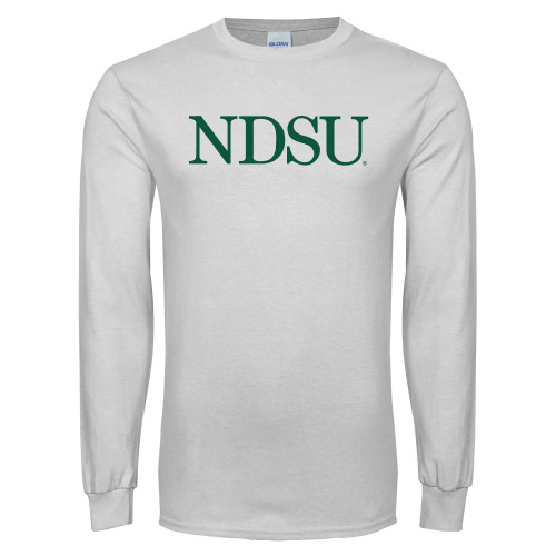White Long Sleeve T Shirt-University Signature