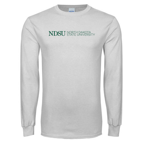 White Long Sleeve T Shirt-University Signature
