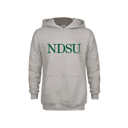 Youth Grey Fleece Hood-University Signature
