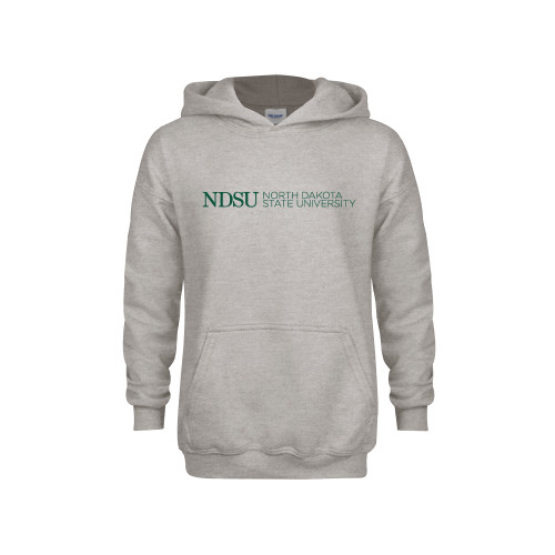 Youth Grey Fleece Hood-University Signature