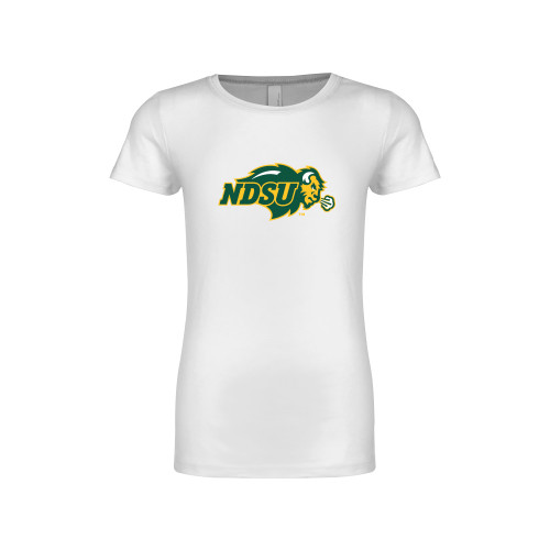 Next Level Girls White Fashion Fit T Shirt-Primary Mark