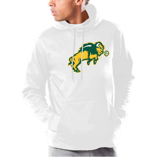 Under Armour White Armour Fleece Hoodie-Full Bison