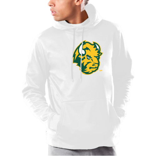 Under Armour White Armour Fleece Hoodie-Bison Head