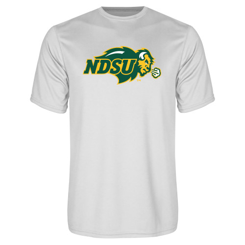 White Performance Tee-Primary Mark