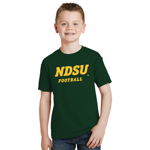 Youth Dark Green T-Shirt-Football