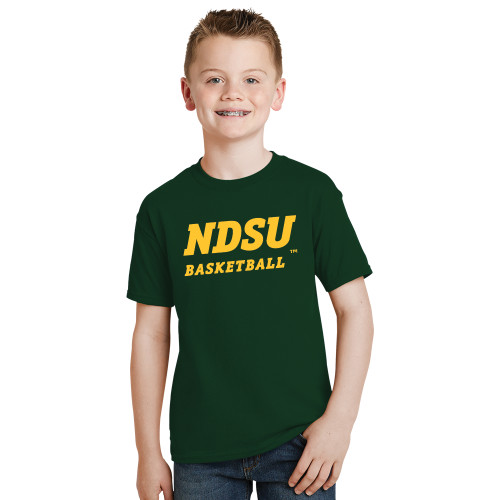 Youth Dark Green T-Shirt-Basketball
