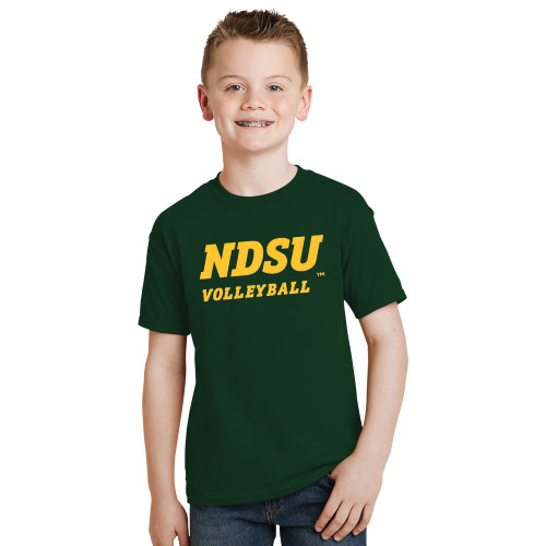 Youth Dark Green T-Shirt-Volleyball