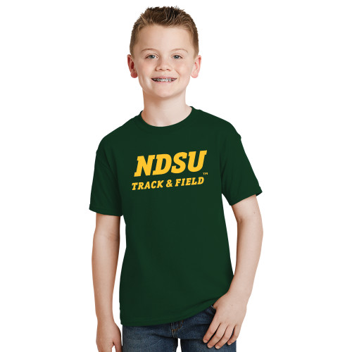 Youth Dark Green T-Shirt-Track and Field