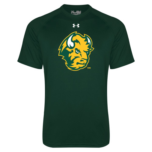 Under Armour Dark Green Tech Tee-Bison Head