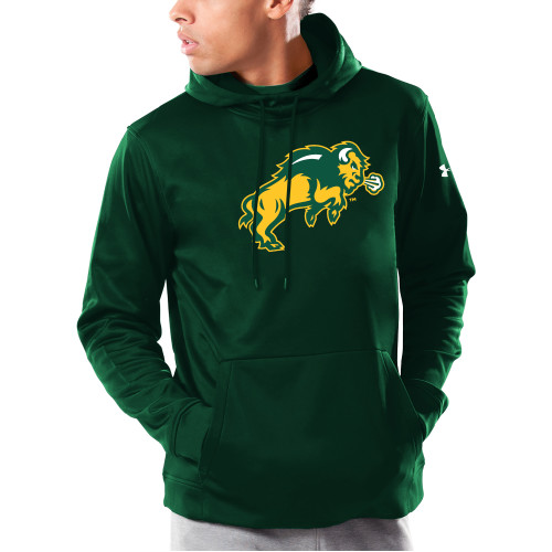 Under Armour Dark Green Armour Fleece Hoodie-Full Bison