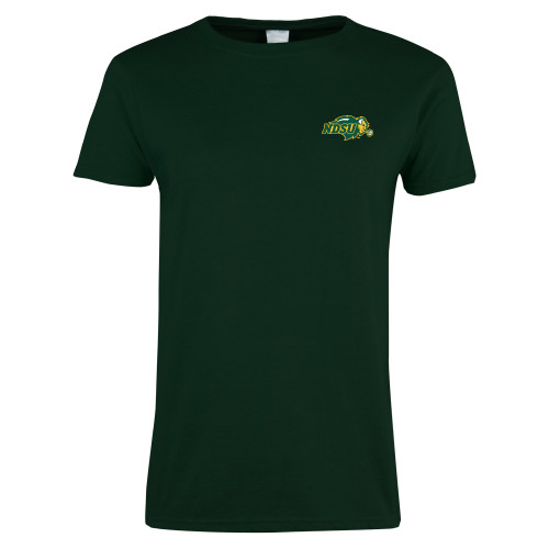 Womens Dark Green Short Sleeve Tee-Primary Mark