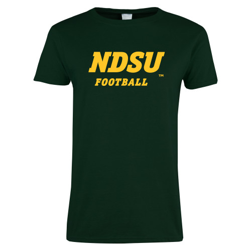 Womens Dark Green Short Sleeve Tee-Football
