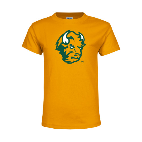 Youth Gold T-Shirt-Bison Head