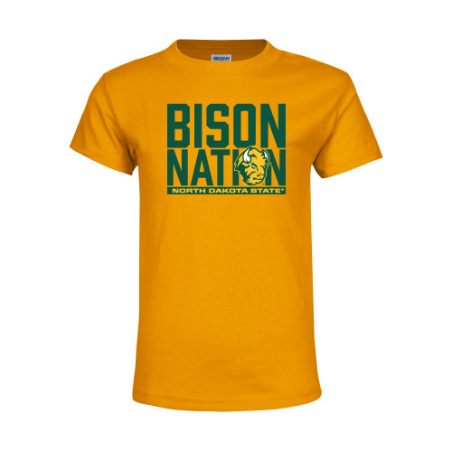Youth Gold T-Shirt-Bison Nation