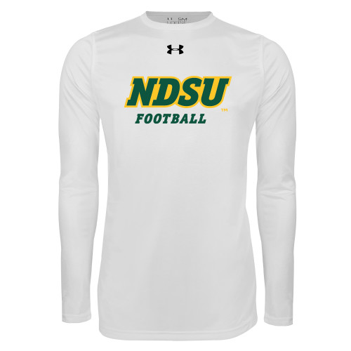 Under Armour White Long Sleeve Tech Tee-Football