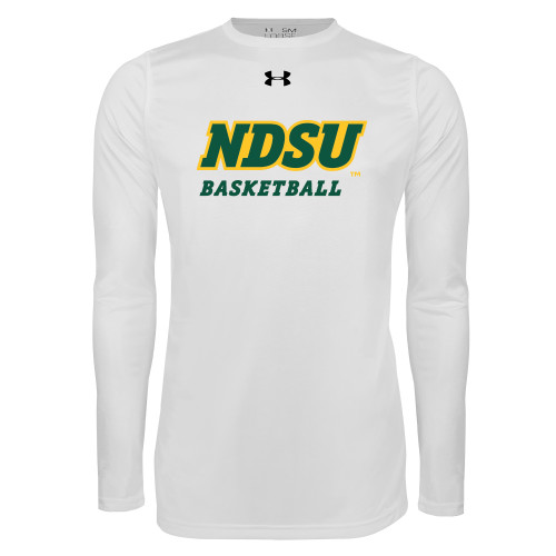 Under Armour White Long Sleeve Tech Tee-Basketball