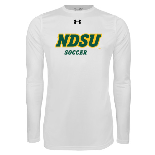 Under Armour White Long Sleeve Tech Tee-Soccer