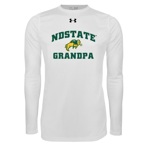 Under Armour White Long Sleeve Tech Tee-Grandpa