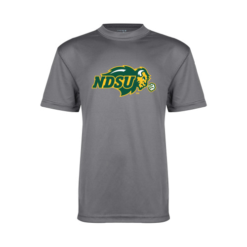 Youth Performance Grey Concrete Tee-Primary Mark