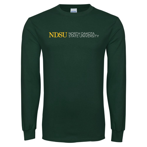 Dark Green Long Sleeve T Shirt-University Signature