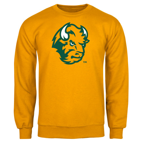 Gold Fleece Crew-Bison Head