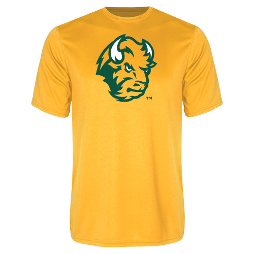 Gold Performance Tee-Bison Head