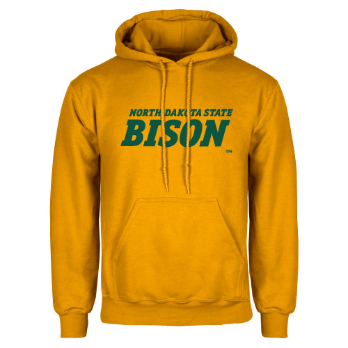 Gold Fleece Hoodie-Bison Wordmark
