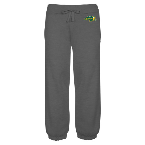 ENZA Womens Dark Heather Banded Fleece Capri-Primary Mark
