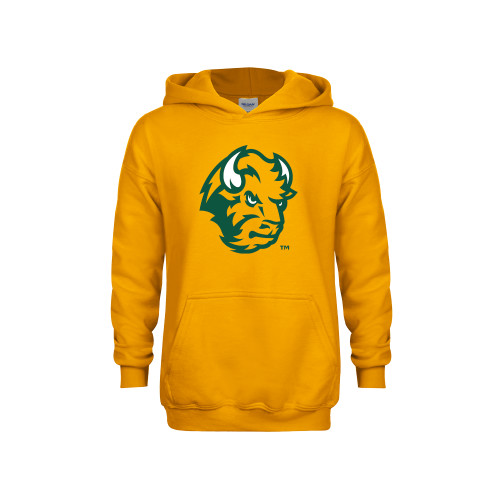 Youth Gold Fleece Hoodie-Bison Head