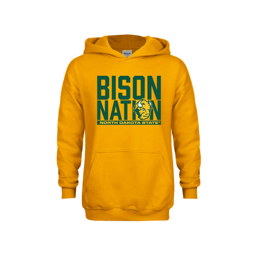 Youth Gold Fleece Hoodie-Bison Nation