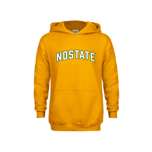 Youth Gold Fleece Hoodie-NDSTATE Arched