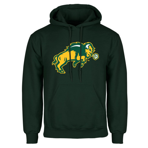 Dark Green Fleece Hood-Full Bison