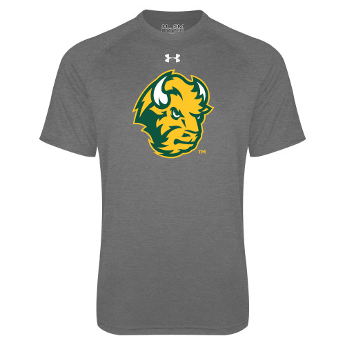 Under Armour Carbon Heather Tech Tee-Bison Head