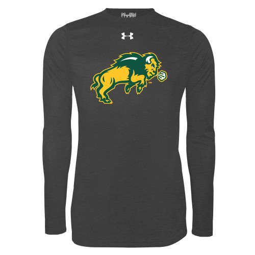 Under Armour Carbon Heather Long Sleeve Tech Tee-Full Bison