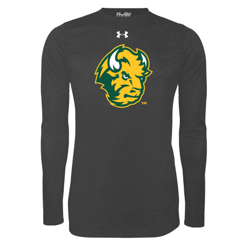 Under Armour Carbon Heather Long Sleeve Tech Tee-Bison Head