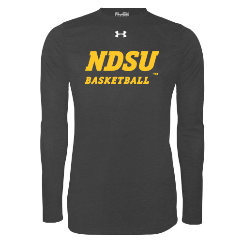 Under Armour Carbon Heather Long Sleeve Tech Tee-Basketball