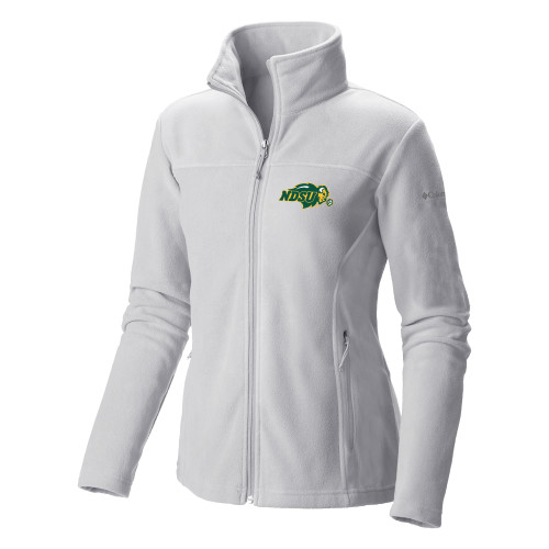 Columbia Womens Full Zip White Fleece Jacket-Primary Mark