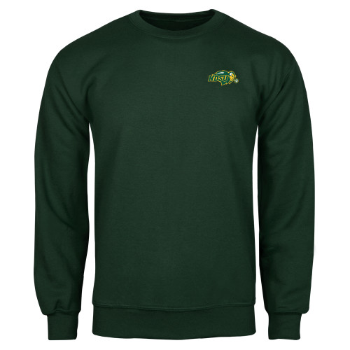 Dark Green Fleece Crew-Primary Mark