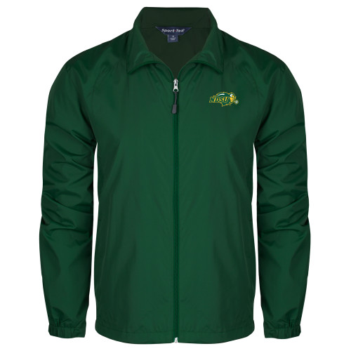 Dark Green Full Zip Wind Jacket-Primary Mark