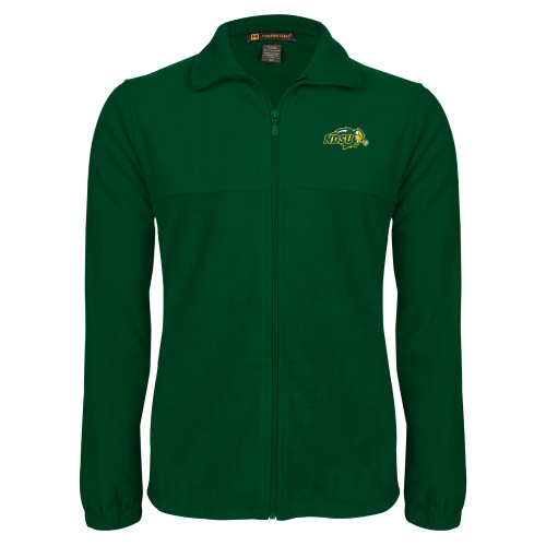 Dark Green Fleece Full Zip Jacket-Primary Mark