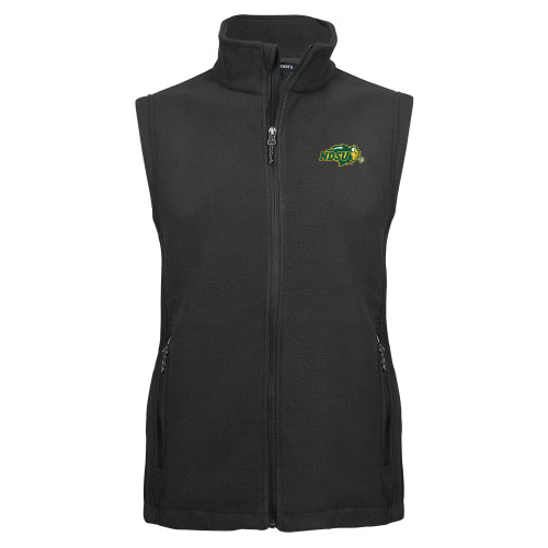 Charcoal Fleece Full Zip Vest-Primary Mark