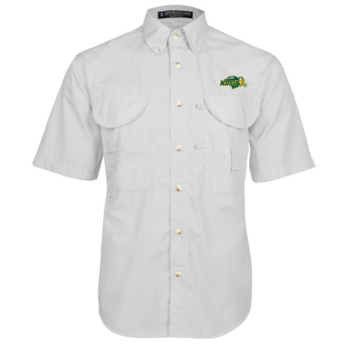 White Fishing Shirt Performance Short Sleeve-Primary Mark