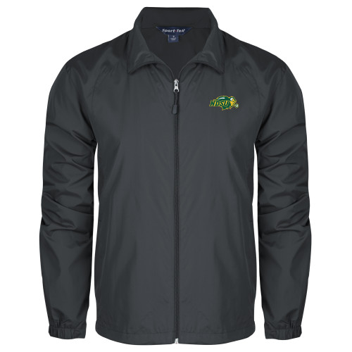 Charcoal Full Zip Wind Jacket-Primary Mark