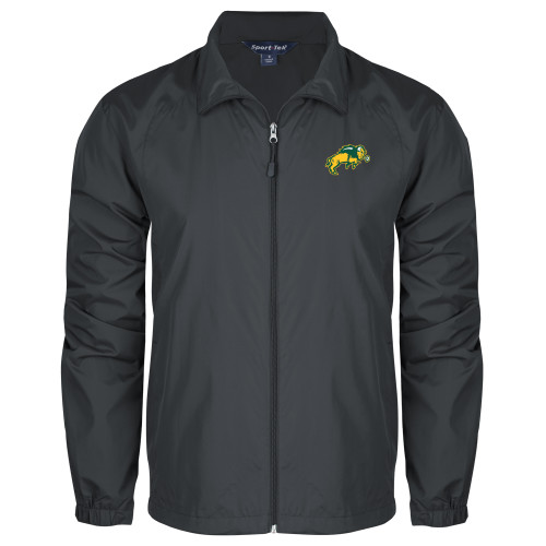Charcoal Full Zip Wind Jacket-Full Bison
