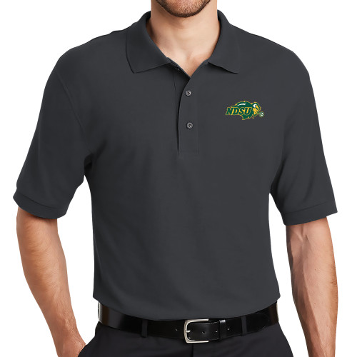 Charcoal Silk Touch Polo-Primary Mark