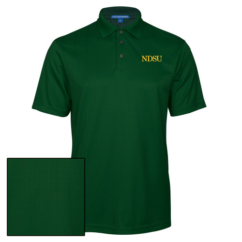 Dark Green Performance Fine Jacquard Polo-University Signature