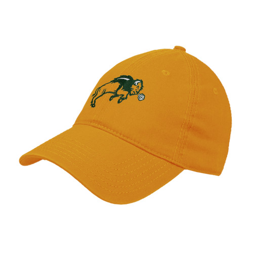 Gold Unstructured Adjustable Low Profile Hat-Full Bison
