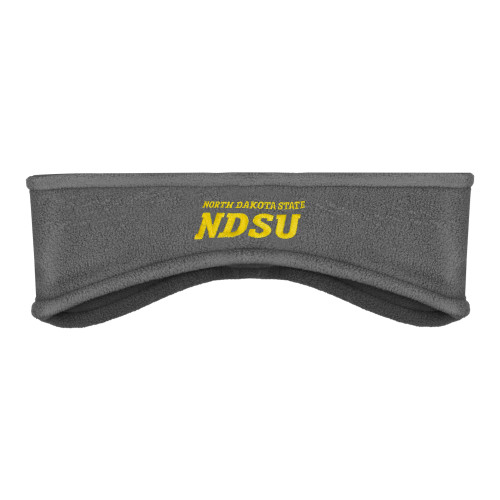 Charcoal Stretch Fleece Headband-NDSU Wordmark